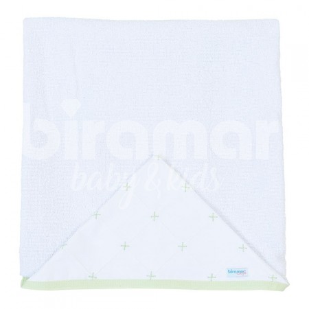 Toalha de Banho para Bebê Felpuda Revestida Fralda Solta Glamour Verde