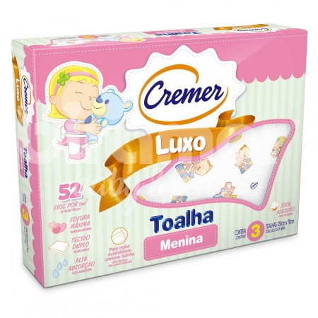 Cremer Toalha Fralda Estampada Menina para Bebê