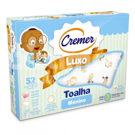 Cremer Toalha Fralda Estampada Menino para Bebê