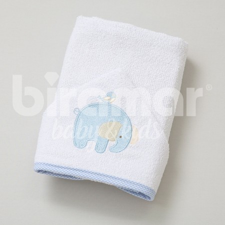 Toalha de Banho para Bebê Felpuda Revestida Lolli Animaizinhos Azul