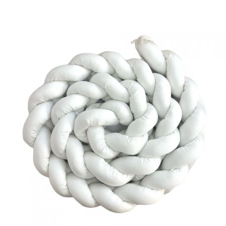 Trança Protetora de Berço e Cama Percal 400 Fios Branco