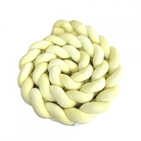 Trança Protetora de Berço e Cama Plush Amarela