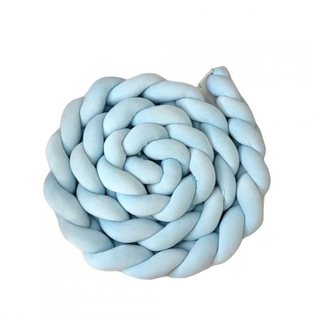Trança Protetora de Berço e Cama Plush Azul