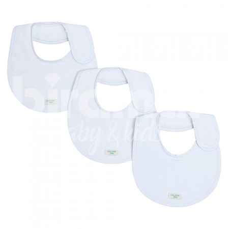 Trio de Babadores para Bebê Elliott Branco, 3 peças