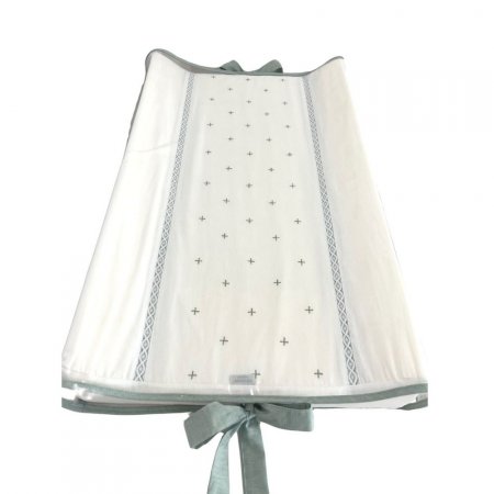 Trocador Anatômico para Bebê Branco / Chambray Verde
