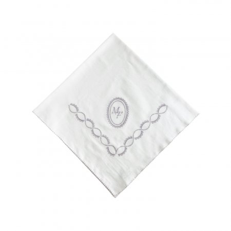 Vira Manta para Bebê Fustão Personalizado Maria Joaquina Brasão Lilás