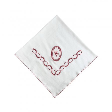 Vira Manta para Bebê Fustão Personalizado Maria Joaquina Brasão Vermelho