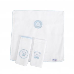 Boquinha Fralda Cremer 3 Peças para Bebê Deville Azul