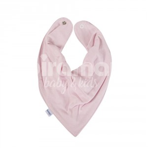 Babador Bandana para Bebê Malha Rosa