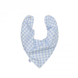 Babador Bandana para Bebê Pied Poule Azul