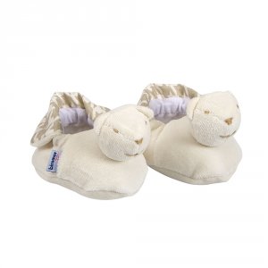 Pantufa para Bebê Estampa Windsor Bege