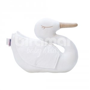 Almofada para Bebê Cisne Plush Branco