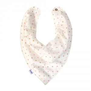 Babador Bandana para Bebê Amor Rosa