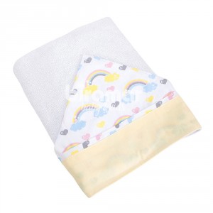 Toalha de Banho para Bebê Felpuda Revestida Lolli Rainbow Colorido