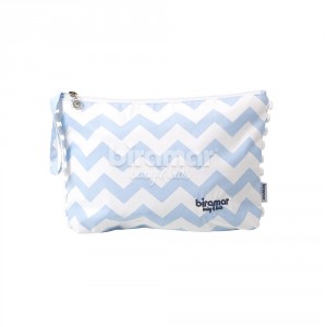 Necessaire Soho Chevron Azul