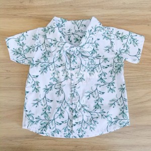 Camisa para Bebê e Kids P Benício Botanical Verde