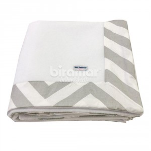 Cobertor Soft para Bebê Chevron Cinza