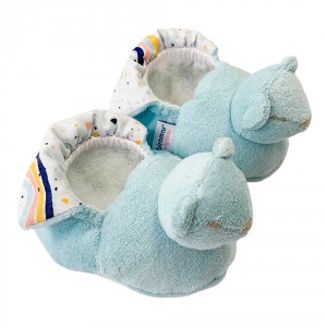 Pantufa para Bebê Estampa Arco Iris Azul
