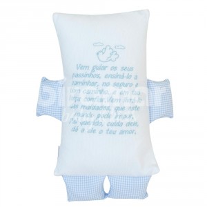 Almofada para Bebê Soninho Oração Pai Querido Bracinho Azul
