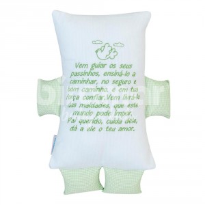 Almofada para Bebê Soninho Oração Pai Querido Bracinho Verde