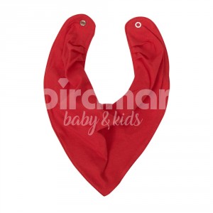 Babador Bandana para Bebê Malha Vermelho