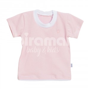 Camiseta para Bebê e Kids Manga Curta GG - Rosa