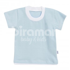 Camiseta para Bebê e Kids Manga Curta M - Azul