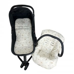 Conjunto Capa para Carrinho + Bebê Conforto Linho Bosque Encantado