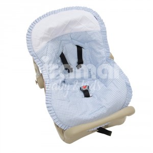 Capa para Bebê Conforto Cavalinho de Pau Azul