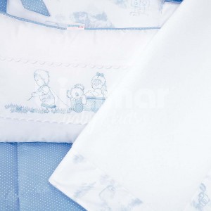 Cobertor Soft para Bebê Jouy Azul