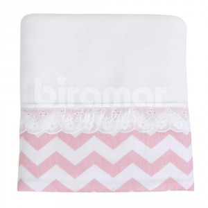 Cobertor Soft para Bebê Soho Chevron Rosa