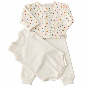 Conjunto Pagão para Bebê 3 Peças Popcorn - Tamanho Único