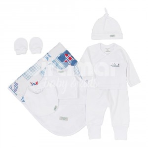 Gift Set para Bebê Goal Branco 7 Peças - Tamanho Único