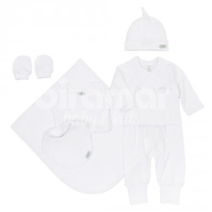 Gift Set para Bebê Kingdom Branco 7 Peças - Tamanho Único