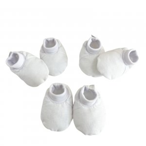 Kit 3 Pares de Sapatinhos Malha para Bebê - Branco