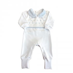 Macacão para Bebê Fio Egipcio Bless Azul - Tamanho Único