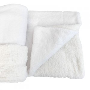 Manta Cobertor para Bebê Soft Fleece Sherpa Branco