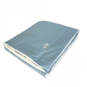 Manta para Bebê com Sherpa Linho Azul