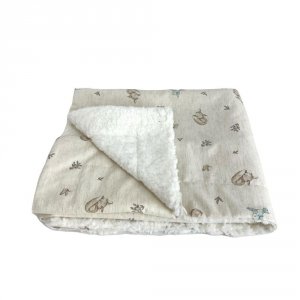 Manta para Bebê com Sherpa Linho Bosque Encantado