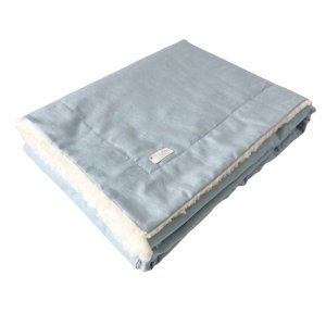 Manta para Bebê com Sherpa Linho Azul