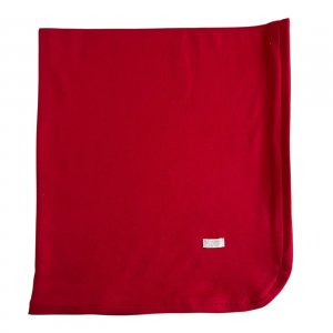 Manta para Bebê Malha Suedine Vermelho