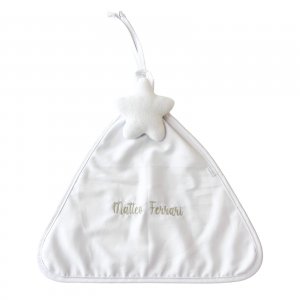 Naninha para Bebê Plush / Percal 200 Fios Acetinado Personalizada Estrela Branca