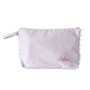 Necessaire Personalizada Chambray Rosê