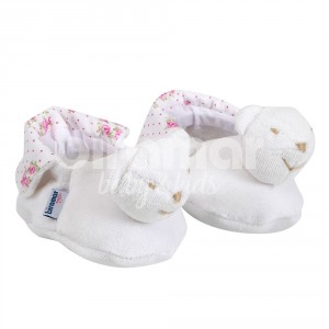 Pantufa para Bebê Estampa Tiffany Rosa