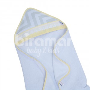 Capa Carrinho Bebê Biramar Brooklyn Chevron - Cinza/Amarelo 74x36cm