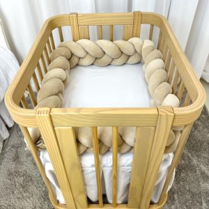 Trança Protetora de Mini Berço Plush Bege