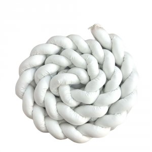 Trança Protetora de Berço e Cama Percal 400 Fios Branco