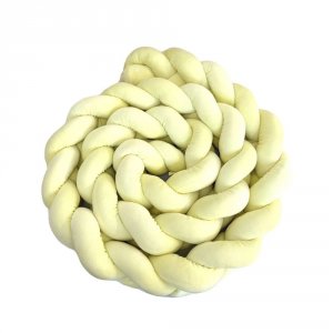 Trança Protetora de Berço e Cama Plush Amarela