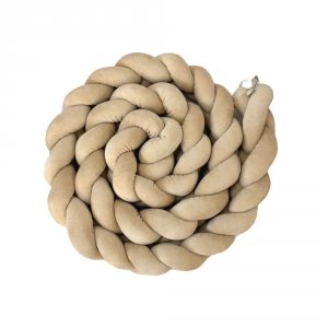 Trança Protetora de Berço e Cama Plush Bege