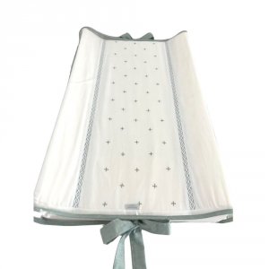 Trocador Anatômico para Bebê Branco / Chambray Verde